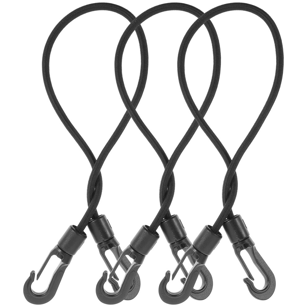 6Pcs Black Yacht Rope Heavy Duty Hook Line Docking Marine Elastic Rope 013609849048