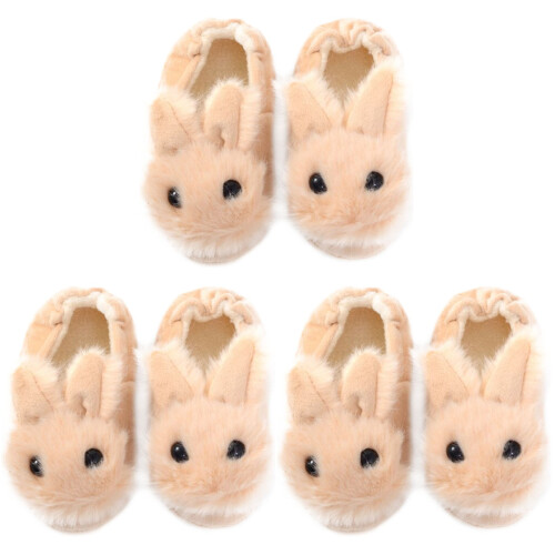 3Paires Enfants Beige Et Antidérapants 1