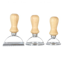 3Pcs Stainless Steel Fondant Mold With Wooden Handle Kitchen Tool