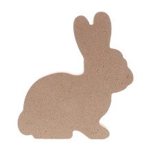 2Pcs Rabbits Shape Wood Sign Festival Home Tabletop Craft Ornament