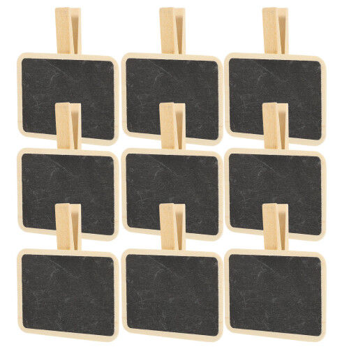 40 Pcs Mini Rectangle Chalkboards With Wooden Clip 2