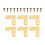 24 Pcs Right Angle Corner Brackets Brass Joints 2