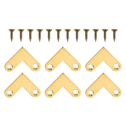 24 Pcs Right Angle Corner Brackets Brass Joints 2
