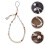 Worgeous 3pcs Beaded Charm -Lost Wrist Strap Lanyard Decor 11