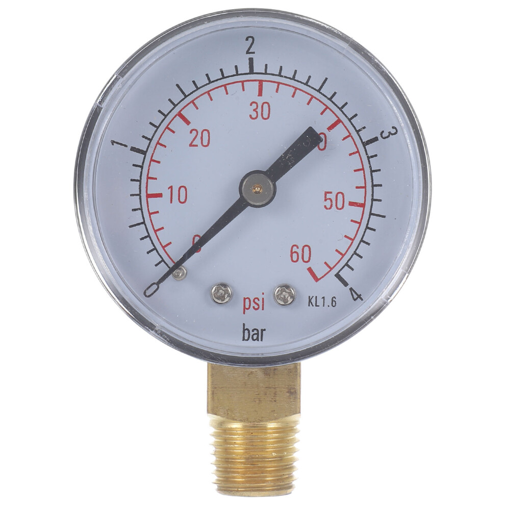 2Pcs 0-60 Psi 0- Npt Side Mount Air Compressor Pressure Gauge 013609830244