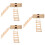 3 Sets Bamboo Hamster House With Wooden Layers Dwarf Hideout 9