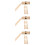 3 Sets Bamboo Hamster House With Wooden Layers Dwarf Hideout 10