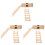 3 Sets Bamboo Hamster House With Wooden Layers Dwarf Hideout 4