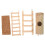 3 Sets Bamboo Hamster House With Wooden Layers Dwarf Hideout 3