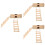 3 Sets Bamboo Hamster House With Wooden Layers Dwarf Hideout 8