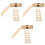 3 Sets Bamboo Hamster House With Wooden Layers Dwarf Hideout 5