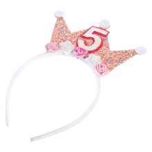 3Pcs Princess Crown Headband For Girls Glitter Tiara Party Dress-Up