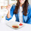4Pcs 10 Inch Bone China Square Plate With Three Compartments 11