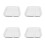 4Pcs 10 Inch Bone China Square Plate With Three Compartments 4