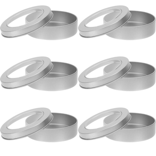 24 Pcs Empty Round Tin Boxes With Lids For Cookie Packaging