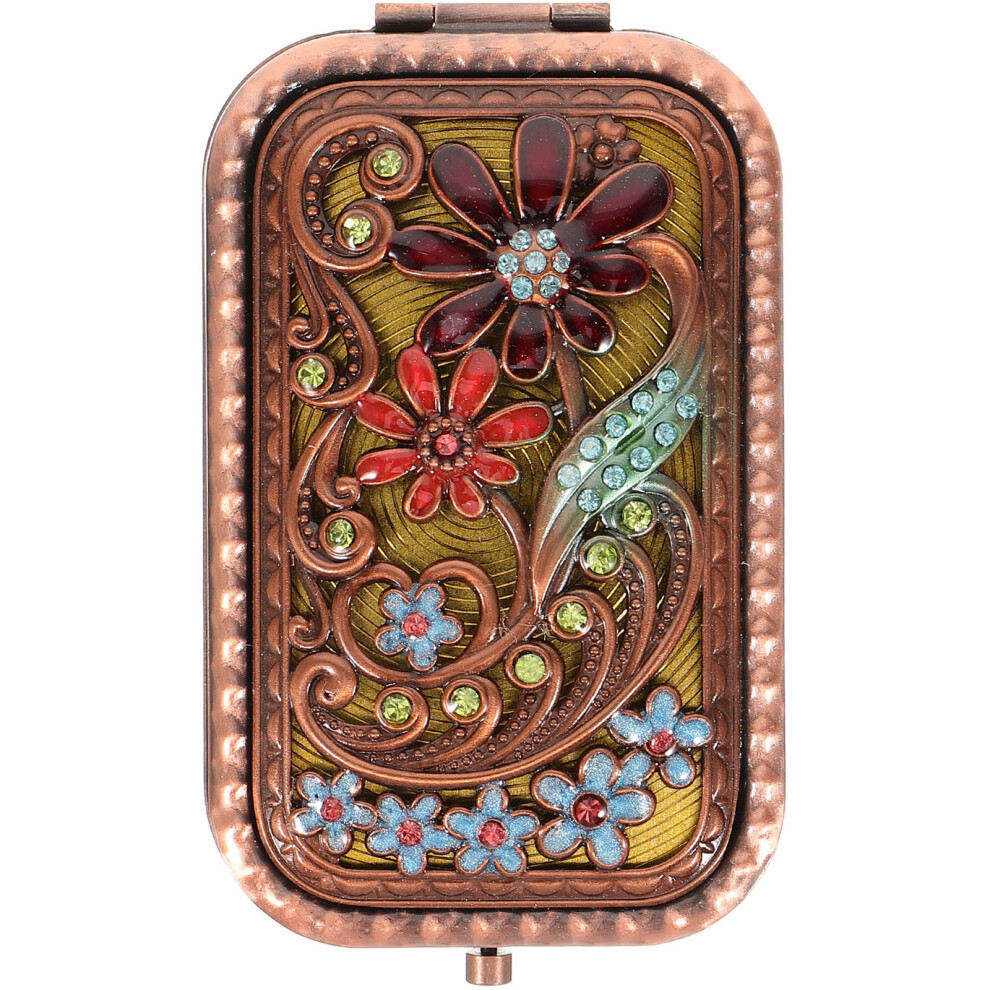Happyyami 4Pcs Retro Compact Mirror For Women Pocket Makeup Purse Mirror