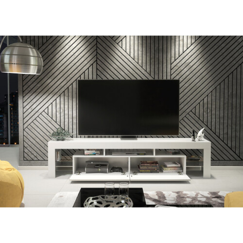 Creative Furniture TV Unit 200cm- White Gloss Doors 2