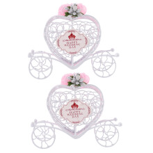 4 Pcs Pink Iron Love Carriage Candy Boxes For Wedding Chocolate Gift