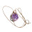 2Pcs Amethyst Girl Necklace Pendant Accessory 2