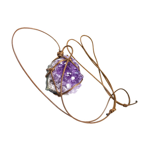 2Pcs Amethyst Girl Necklace Pendant Accessory 1