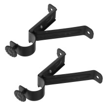 5 Pack Curtain Rods Holders Rail Bracket Adjustable Brackets