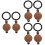 6 Pcs Cat Eye Back Cover Piece Protector Anti Peeping Copper 8