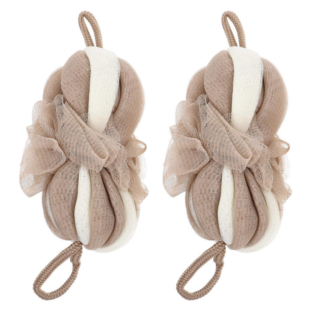 Totority 2 Pieces Shower Body Scrubber Bathing Flower Ball Bathroom Balls