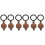 6 Pcs Cat Eye Back Cover Piece Protector Anti Peeping Copper 6