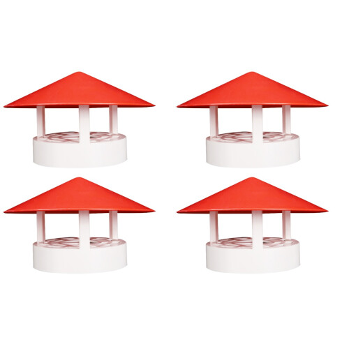 2 Pack Roof Pipe Rain Cap Light Weight Chimney Protector 1