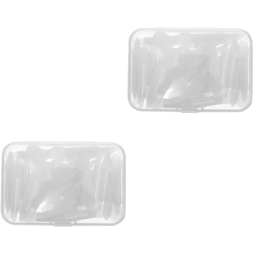 2 Sets Silicone Lipstick Brush Portable Applicator White 2