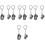 10 Pcs Dog Keepsake Necklace Pet Ash Key Chain Mini Ornament 6