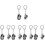 10 Pcs Dog Keepsake Necklace Pet Ash Key Chain Mini Ornament 7