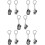 10 Pcs Dog Keepsake Necklace Pet Ash Key Chain Mini Ornament 10