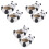 3 Count Cute Panda Flower Pot Decorative Planter Modern Flowerpot 3