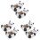 3 Count Cute Panda Flower Pot Decorative Planter Modern Flowerpot 2