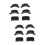 12pcs Billiard Table Pocket Liner Replacement Pads Black 7