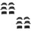 12pcs Billiard Table Pocket Liner Replacement Pads Black 6