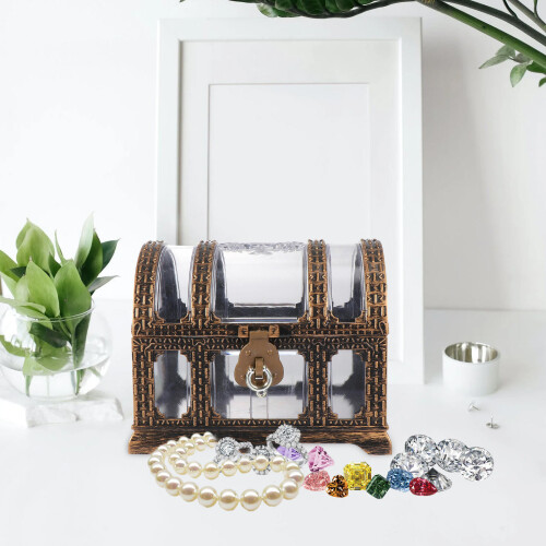 1Pc Practical Pirate Treasures Chest Crystal Gems Storage Box 2