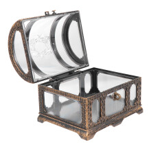 1Pc Practical Pirate Treasures Chest Crystal Gems Storage Box