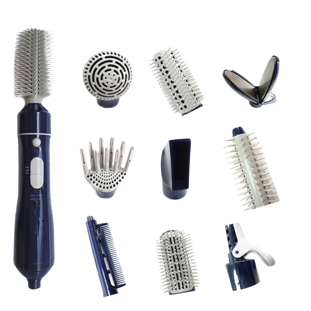 Ohphcall 10Pcs/Set 10 In 1 Hot Hair Dryer Comb Styler Tool