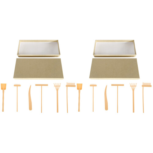 2 Sets Sand Rake Child Mini Combo Plate Plastic 1