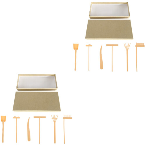 2 Sets Sand Rake Child Mini Combo Plate Plastic 2