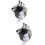 2pcs Retro Bird Cage Mesh Veil Fascinator Clip 7