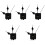 5 Sets Plug Decoration Mechanism Clock Movement Kit Motor Work 5