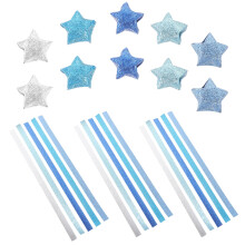 5 Count Origami Lucky Star Material Paper Strips Child Blue