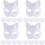 20 Pcs Diy White Paper Masks Unpainted Cat Shape Blank 7