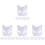 20 Pcs Diy White Paper Masks Unpainted Cat Shape Blank 4
