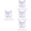 20 Pcs Diy White Paper Masks Unpainted Cat Shape Blank 8