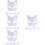20 Pcs Diy White Paper Masks Unpainted Cat Shape Blank 9