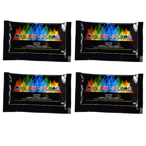 4Pcs Fire Flame Colorant Packets Vibrant Long Lasting